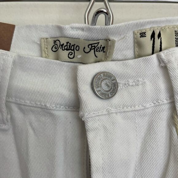 INDIGO REIN Patch Skinny Ankle White Jean.Size 11 - Picture 11 of 16